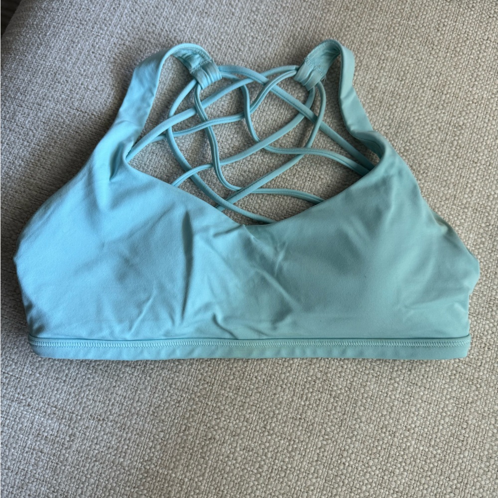 Lululemon Free to be Wild bra. Size 6. Light blue color